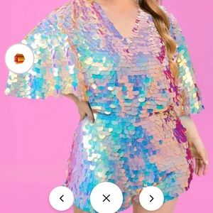 Multicolored Sequin Romper